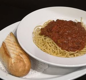 Spaghettini sauce viande